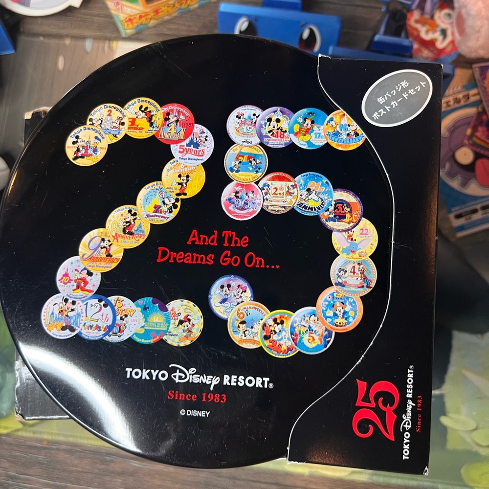 Disney Tokyo Resort 25th Anniversary Tin - Black and Red